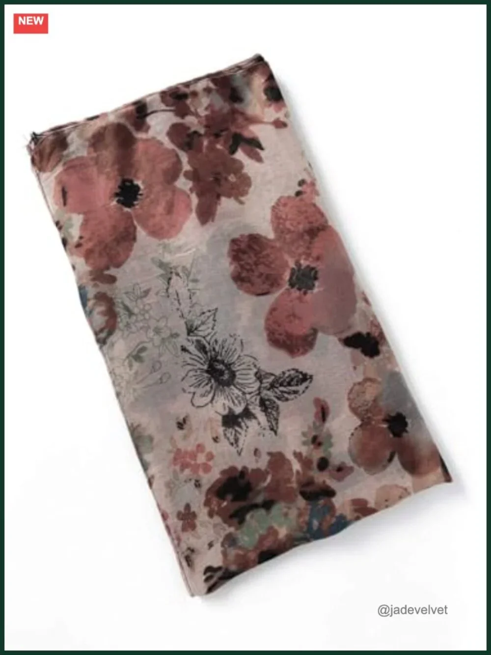 Lightweight Floral Fashion Scarf for Women, 70.8
